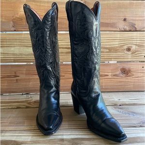 Dan Post Women’s Black Leather Cowboy Boots - Size 6 1/2